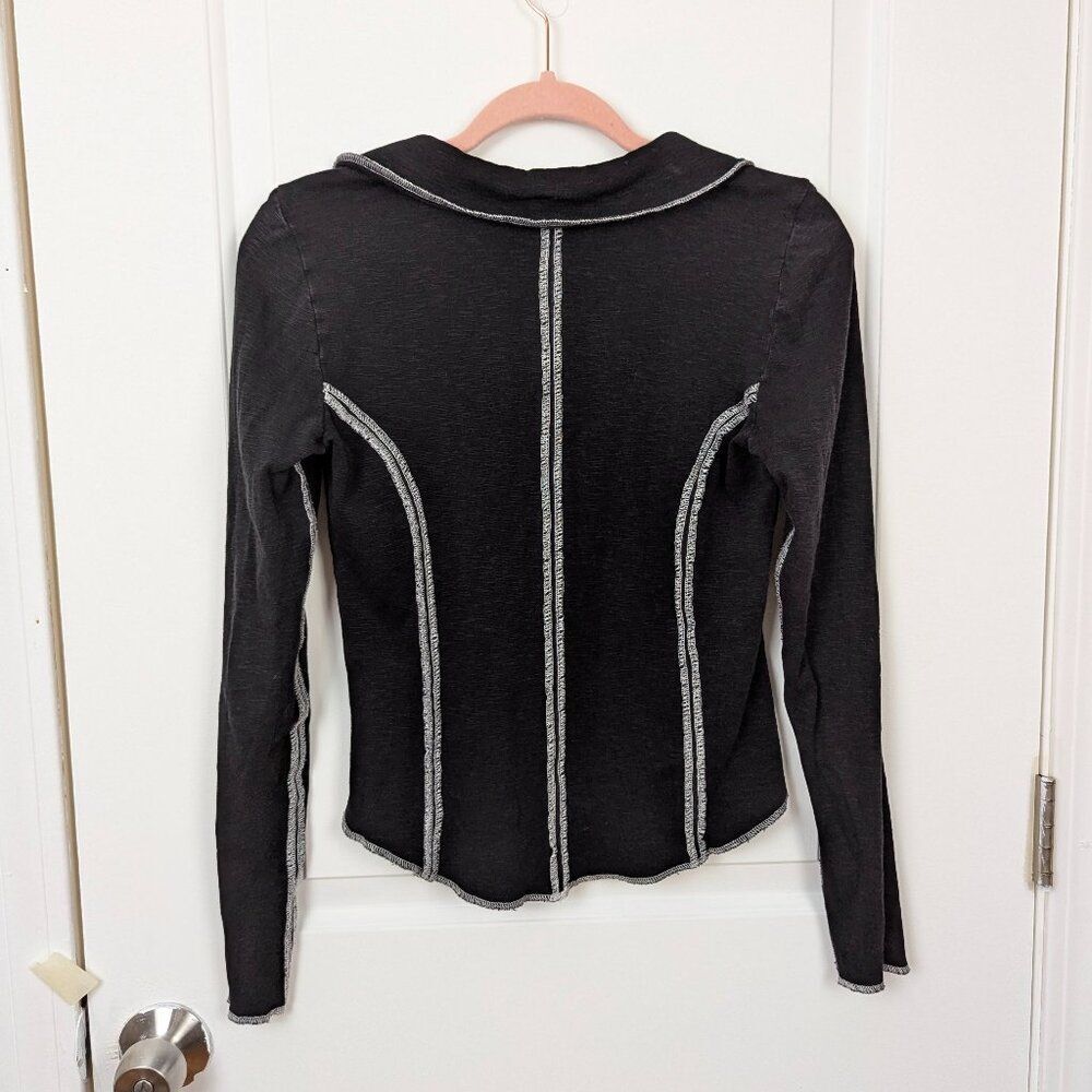 PILCRO | Gray Long Sleeve Top Size Small - Picture 2 of 8